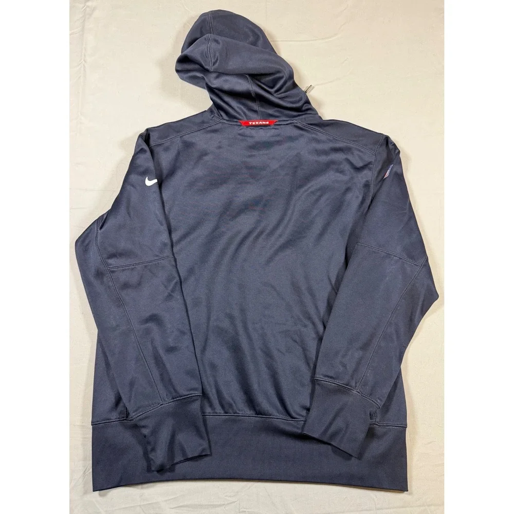 Nike Houston Texans NFL Onfield Apparel Hoodie Navy Blue Red 906575-459 Mens M